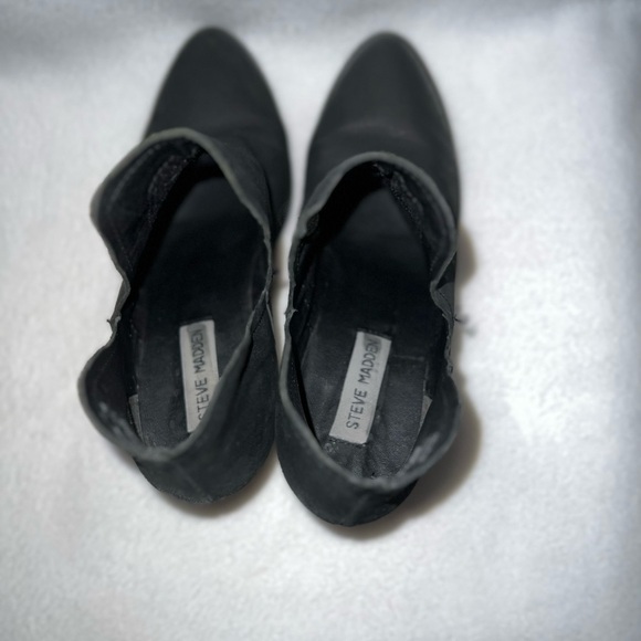 Steve Madden Size 9 Black Leather Aldelpine Booties - Picture 5 of 16